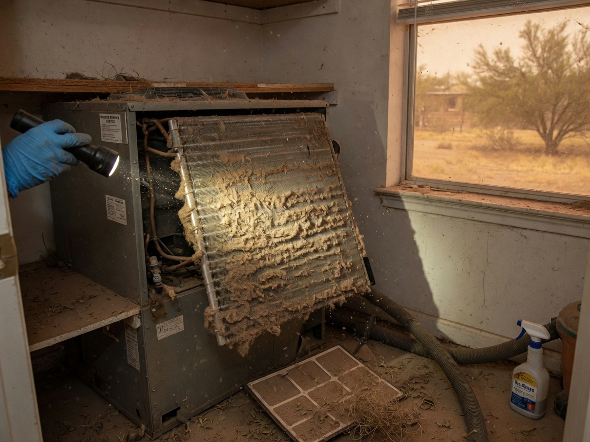 How Desert Dust Clogs AC Coils in Mesquite Homes